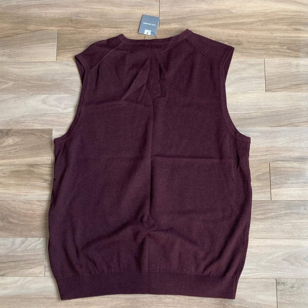 Van Heusen pullover classic fit sweater vest business casual office preppy L - Picture 8 of 17